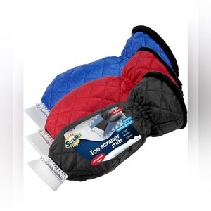 SCRUBIT 3 Pack Ice Scraper with Glove - Car Windshield Scraper for Ice